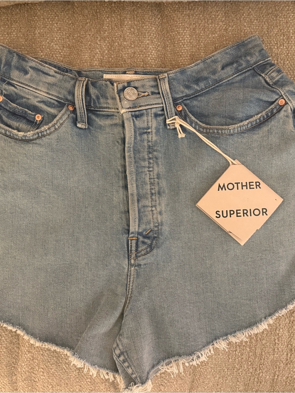 Mother Denim Light Blue Women's Shorts
